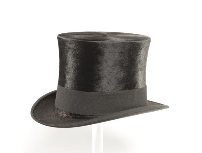 A black top hat