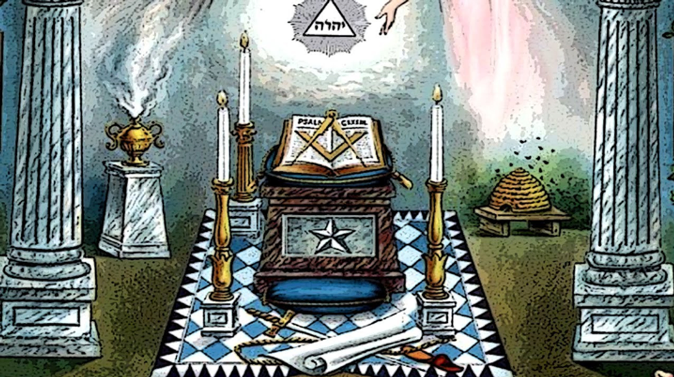 Masonic Tracing Board, Second Degree and Third Degree