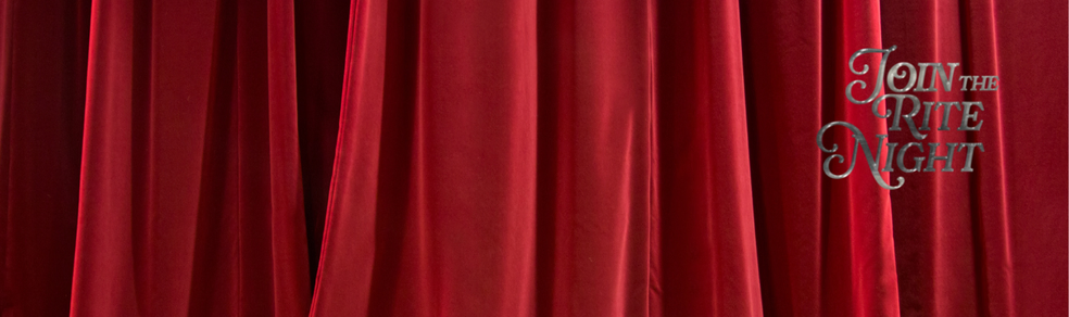 Photo of red curtains