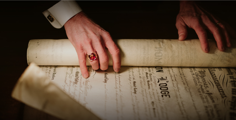 freemason unveiling scroll