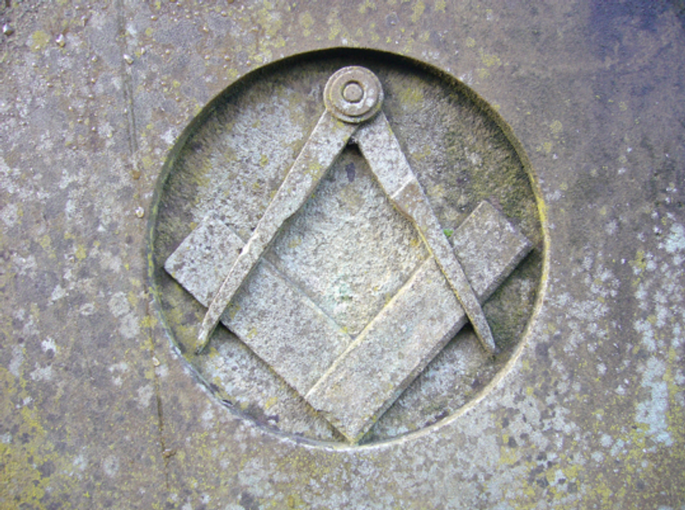 Stone square and compass