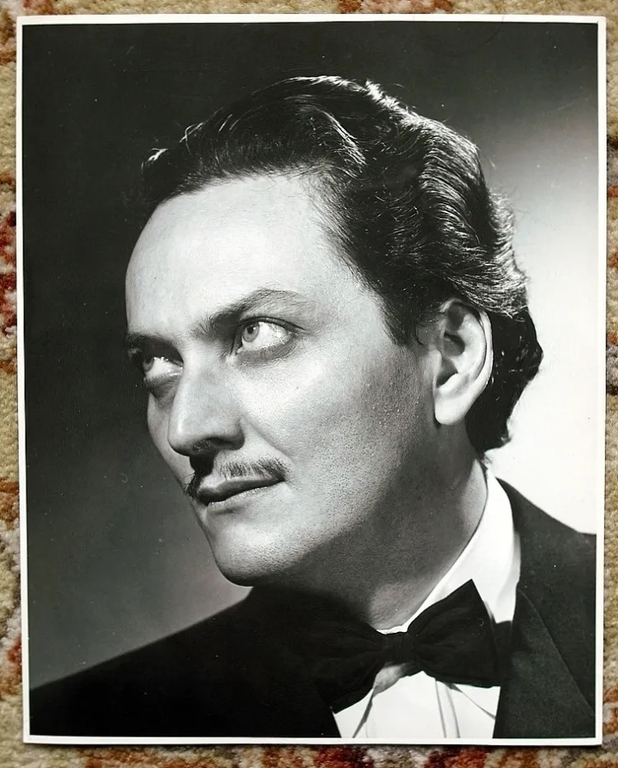 A black and white photograph of Manly P. Hall in the 1930s