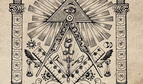 Cover of Morals and Dogma by Albert Pike, a foundational text on Scottish Rite Masonic philosophy.