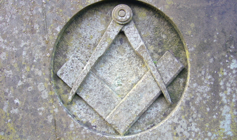 Stone square and compass