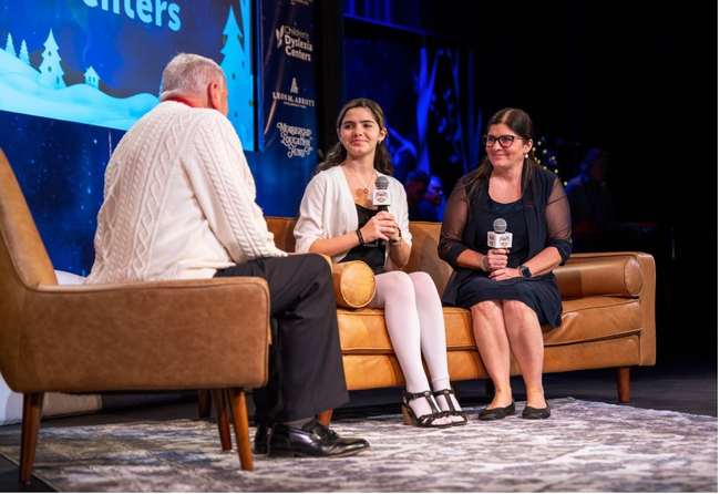 A graduate from the Children’s Dyslexia Center takes the stage alongside her mother to share her experience with the Scottish Rite charity.