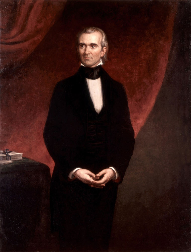 Painted portrait of President James Polk