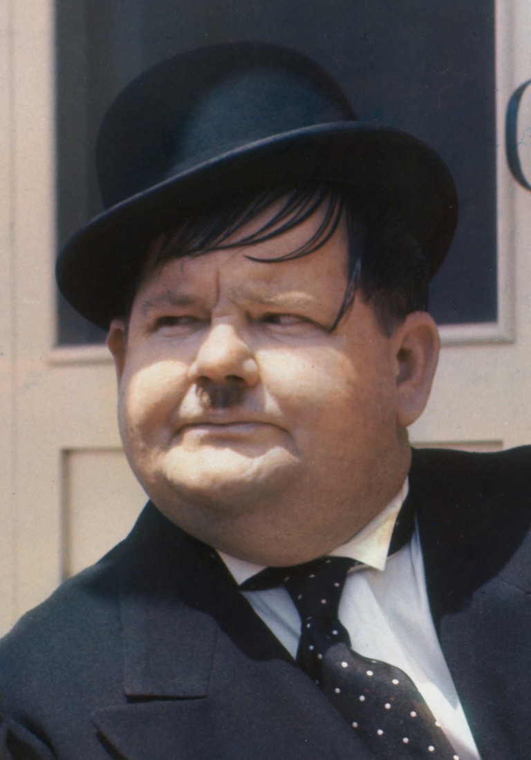 Oliver Hardy, in character, 1938