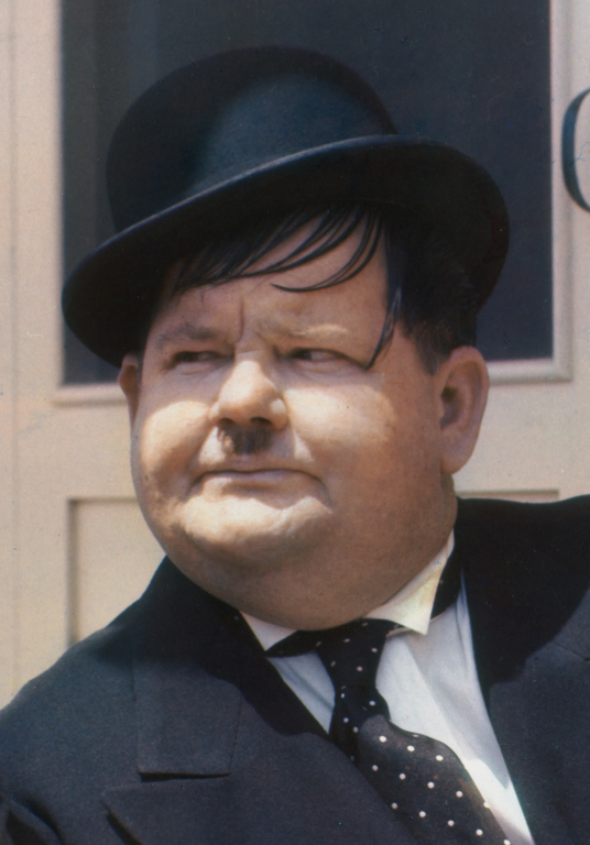 Oliver Hardy, in character, 1938