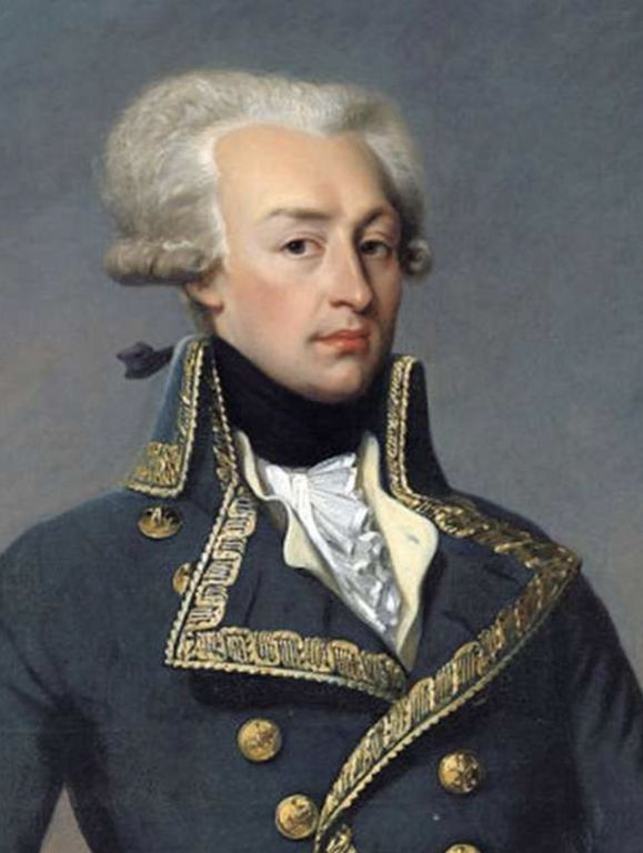Painting of Marquis de Lafayette in military uniform