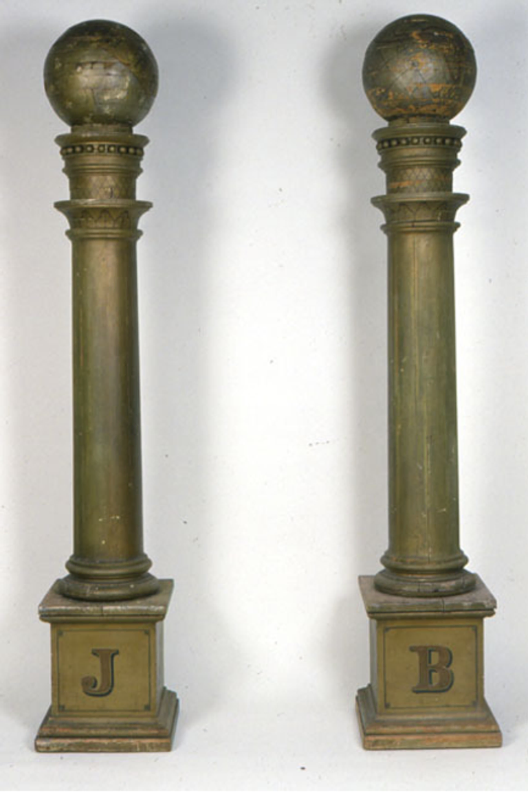 Two columns side by side, one marked with a “J” and the other with a “B”