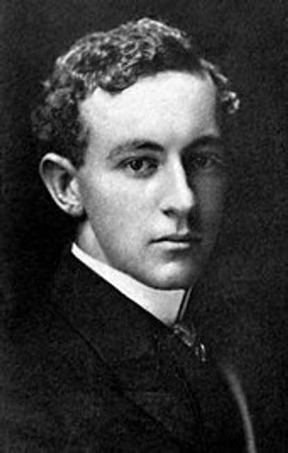 Black and white photo of Cecil B. Demille as a young man