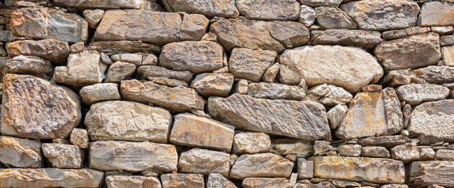 Stone wall representing Rough Ashlar