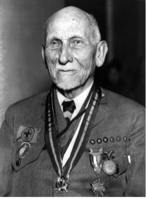 Portrait of American Scouting pioneer Daniel Carter Beard