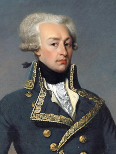 Painted portrait of the Marquis de Lafayette