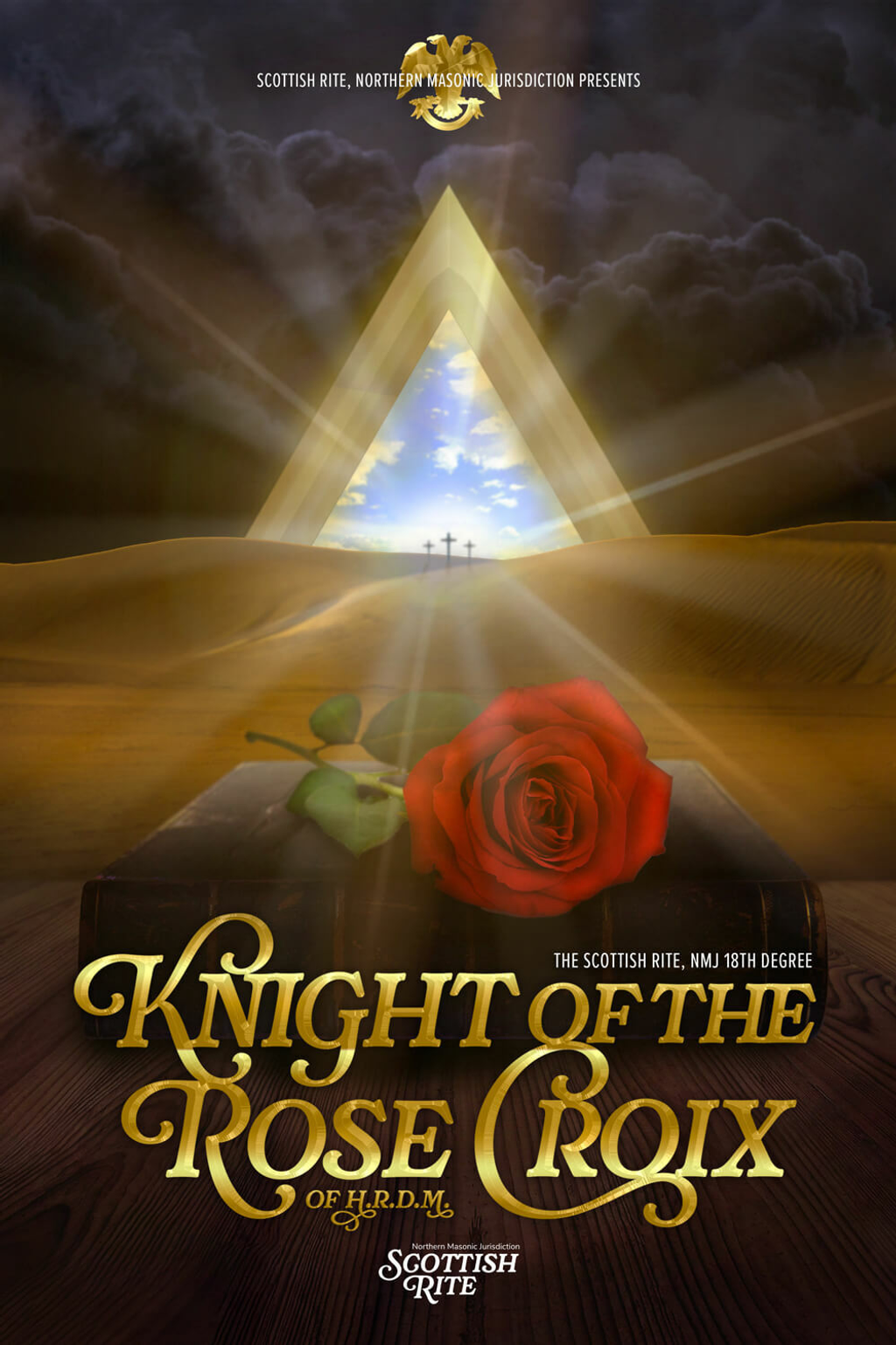 Knight of the Rose Croix of H.R.D.M. Degree Poster