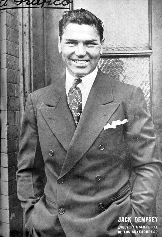 Jack Dempsey - El Gráfico 421, magazine illustration, Argentina