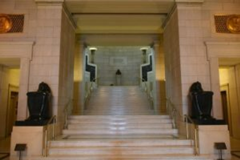 A photo of the House of the Temple’s interior stairs