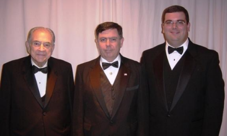 Brother John B. McNaughton, 33° (right) and his father, past Sovereign Grand Commander John Wm. McNaughton, 33° (middle), and his grandfather, past Grand Minister of State John W. McNaughton, 33°.