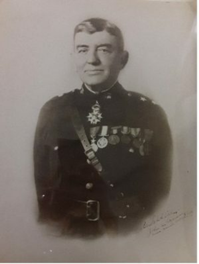 Studio portrait of Major General John Lejeune in uniform