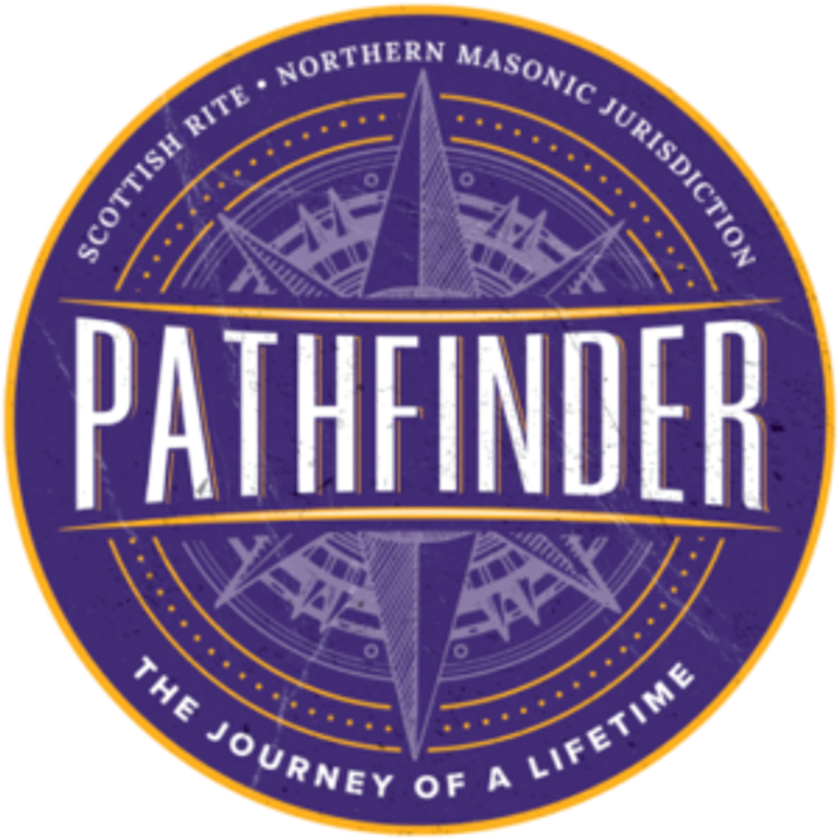 Pathfinder logo, a member-exclusive program brought forth by the Scottish Rite, NMJ