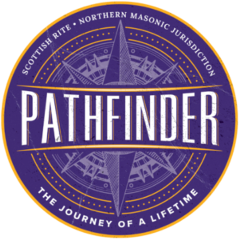 Pathfinder logo, a member-exclusive program brought forth by the Scottish Rite, NMJ