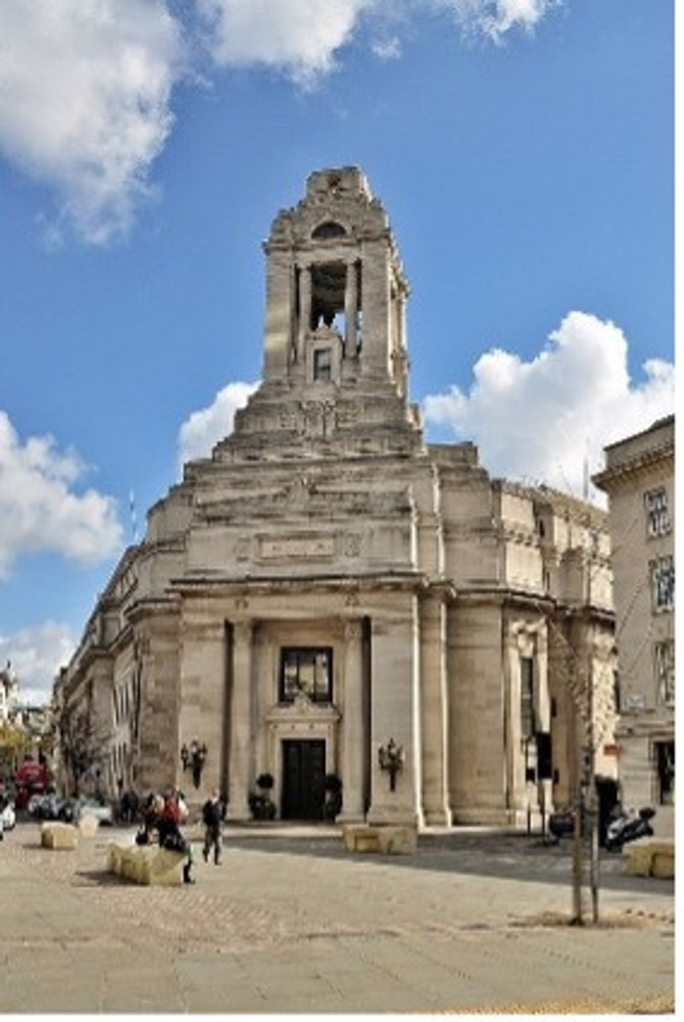 A photo of the headquarters of the Grand Lodge of England