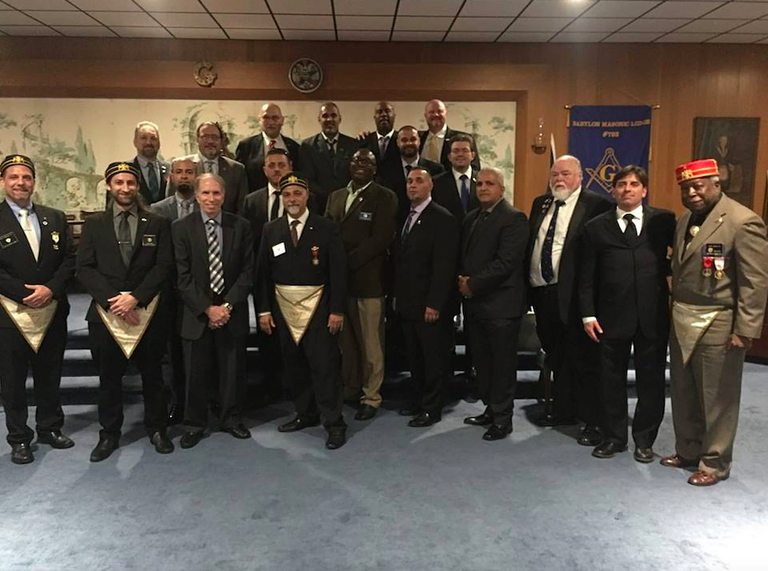 Brother Masons attend the 4th degree in Suffolk County
