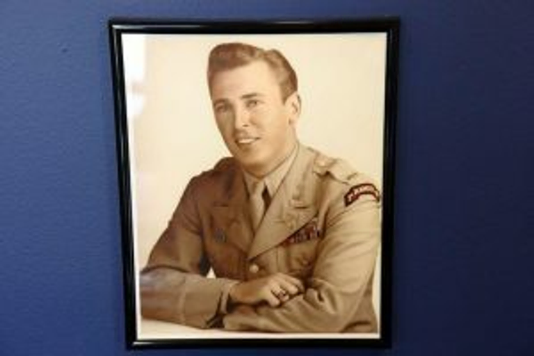 The official U.S. Army photograph of range Leonard “Bud” Lomell