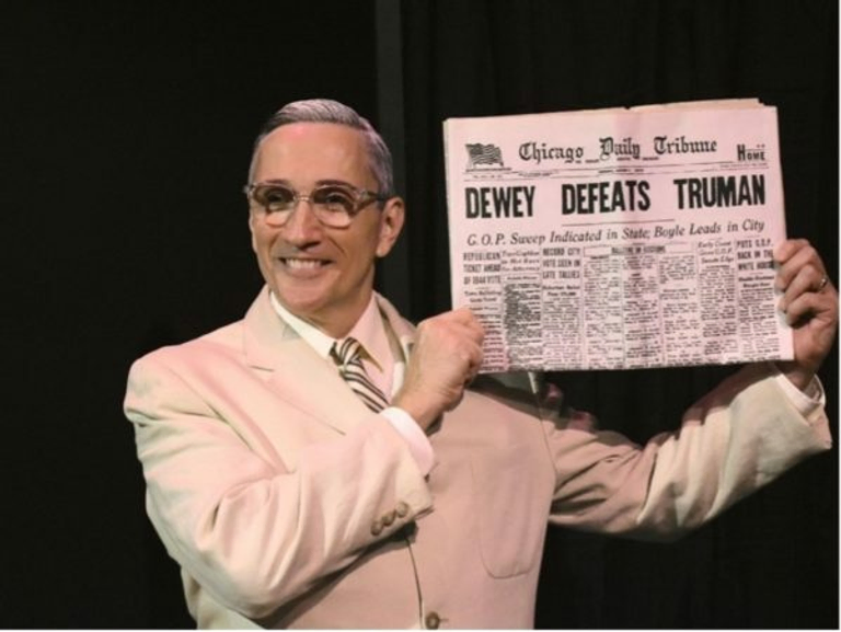 Freemason Clifton Truman Daniel portraying President Harry S. Truman in the play “Give ‘Em Hell, Harry.”