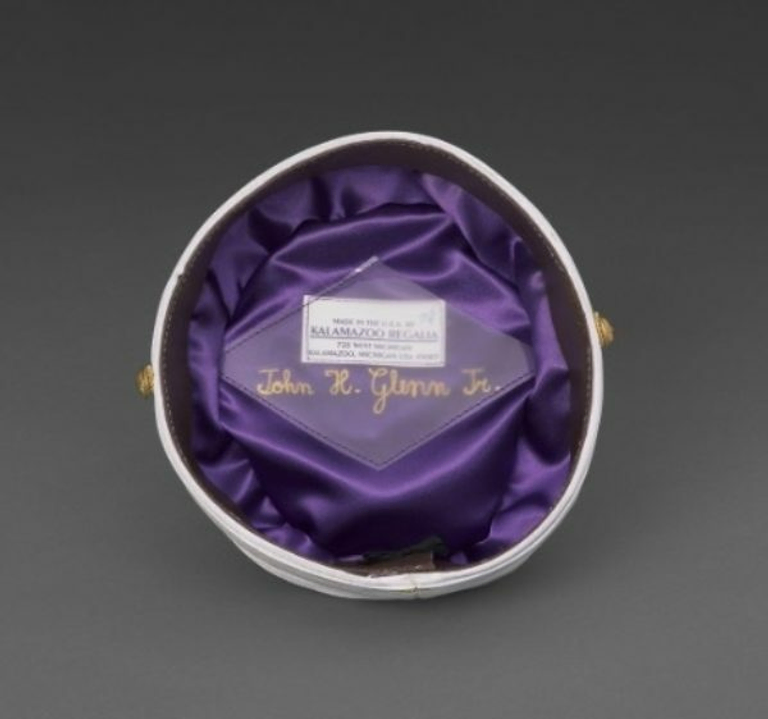 Inside of Masonic Scottish Rite 33rd Degree Cap Owned by Brother John Glenn, Jr., 33˚