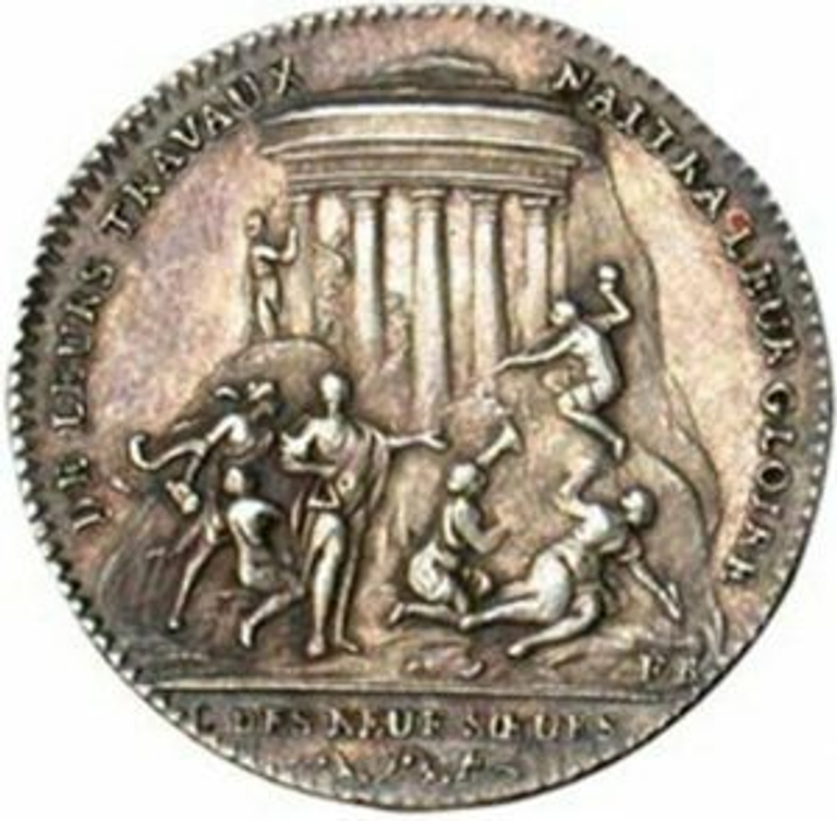 A token from Les Neuf Sœurs (1783)