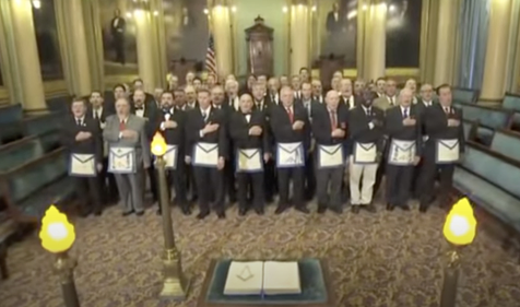 Freemasonry and the American Flag card